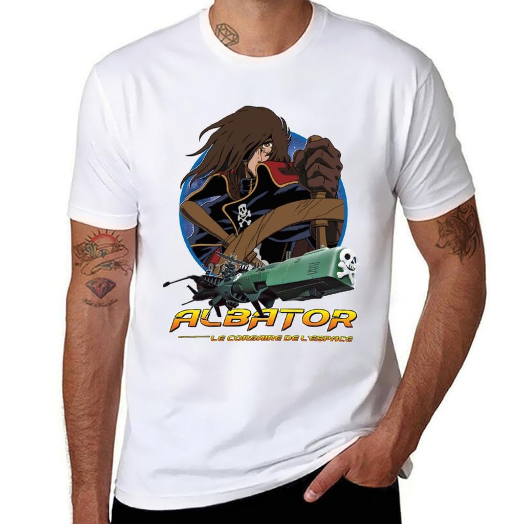 Albator (Captain Harlock) Tshirt Summer Clothes Short Sleeve Tee Tops Korean Fashion Unisex T Shirts