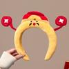 Cartoon Funny Hair Hoop God of Wealth Face Washing Hair Hoop New Year Plush Headband  Children