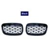 One Pair Diamond Kidney Grille Racing Grill For BMW X5 X6 E70 E71 2008-2013 Front Grills Car Styling Meteor Style Replacement