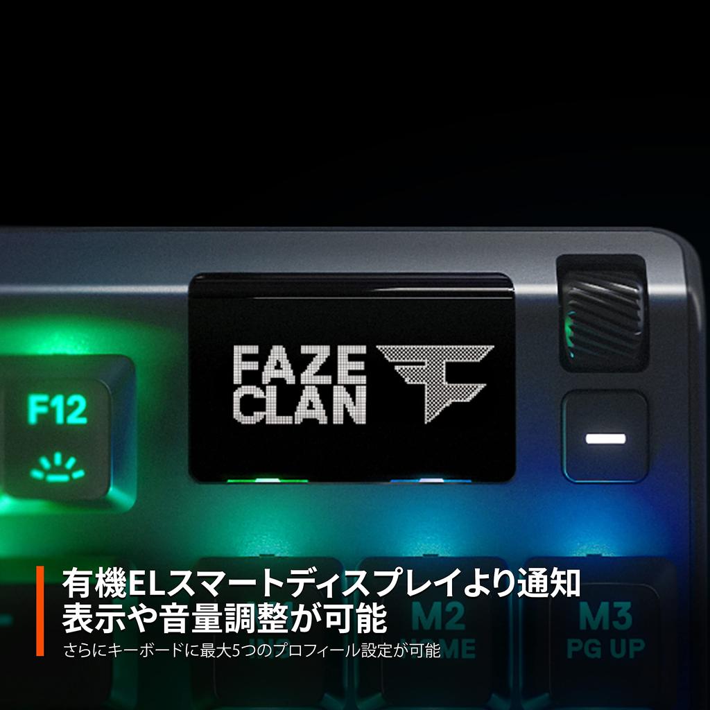 SteelSeries Gaming Keyboard Tenkeyless Blue Axis Wired Japanese Layout Equipped with Organic EL Display Apex 7 TKL Blue Switch 64756