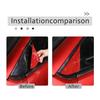 Red Carbon  A-pillar Triangular Sticker Trim  For Mitsubishi ECLIPSE 2006-2011