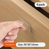 4Pcs Transparent Soft Pu Door Handle Kitchen Cabinet Glass Sliding Door Drawer Handle Self-Adhesive Sliding Door Handle