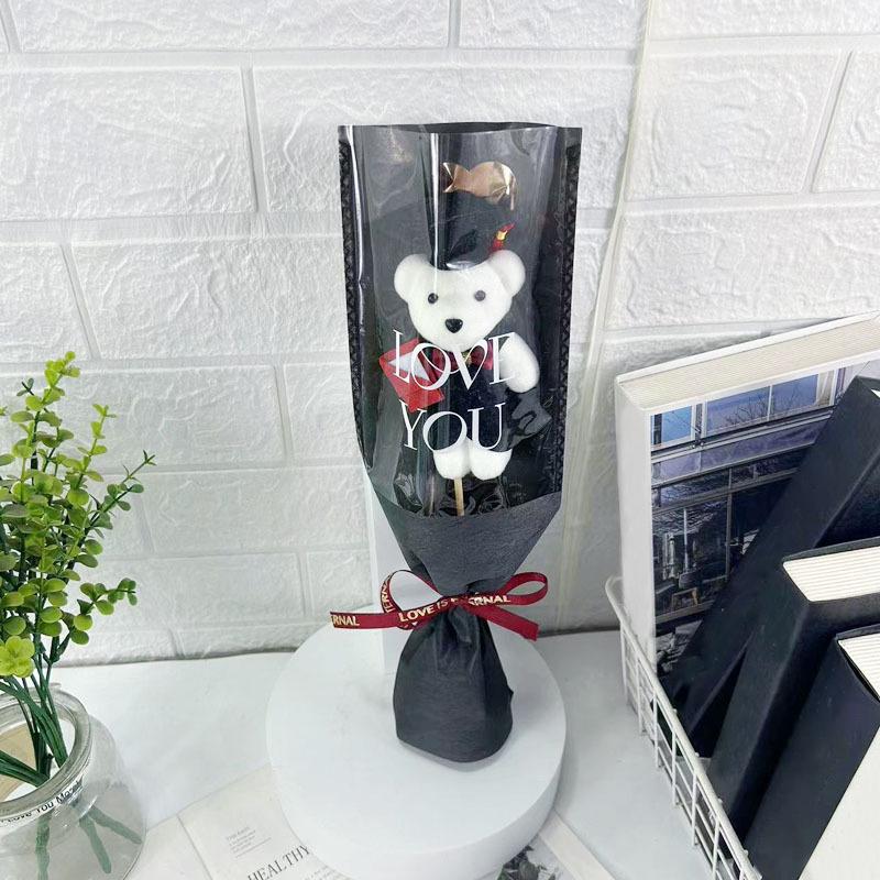 Выпускной сезон мультяшный медведь декоративный бант лента украшение многоцветный реквизит для фотосессии букет аксессуары ручной работы своими руками