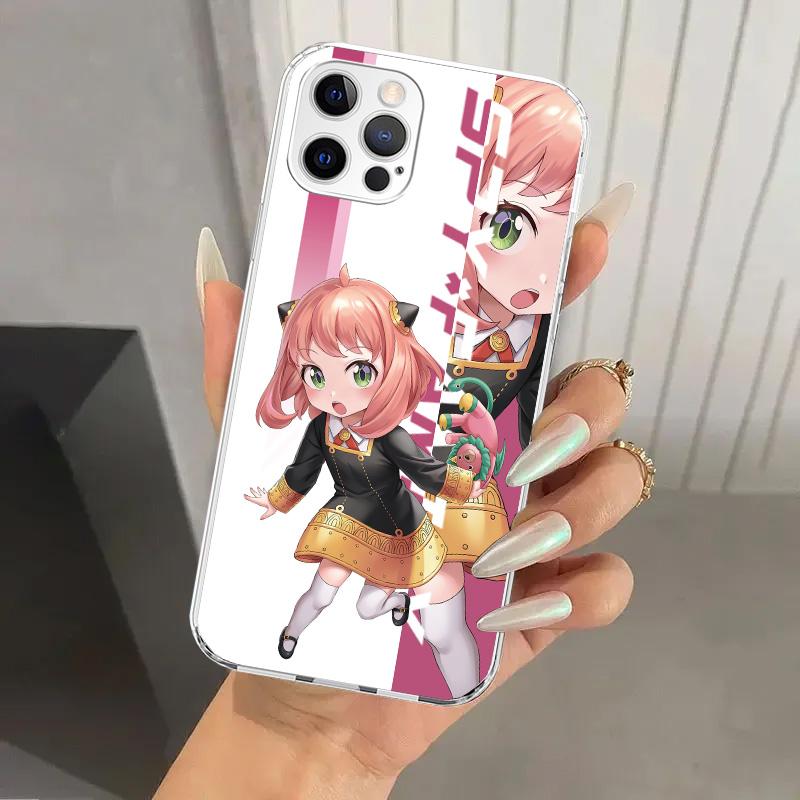Чехол для телефона Anya из аниме Семья шпионов для iPhone 16 15 14 13 12 Mini 11 Pro Max 16E X XS XR 7 Plus 8 SE 2020 Мягкий чехол с принтом