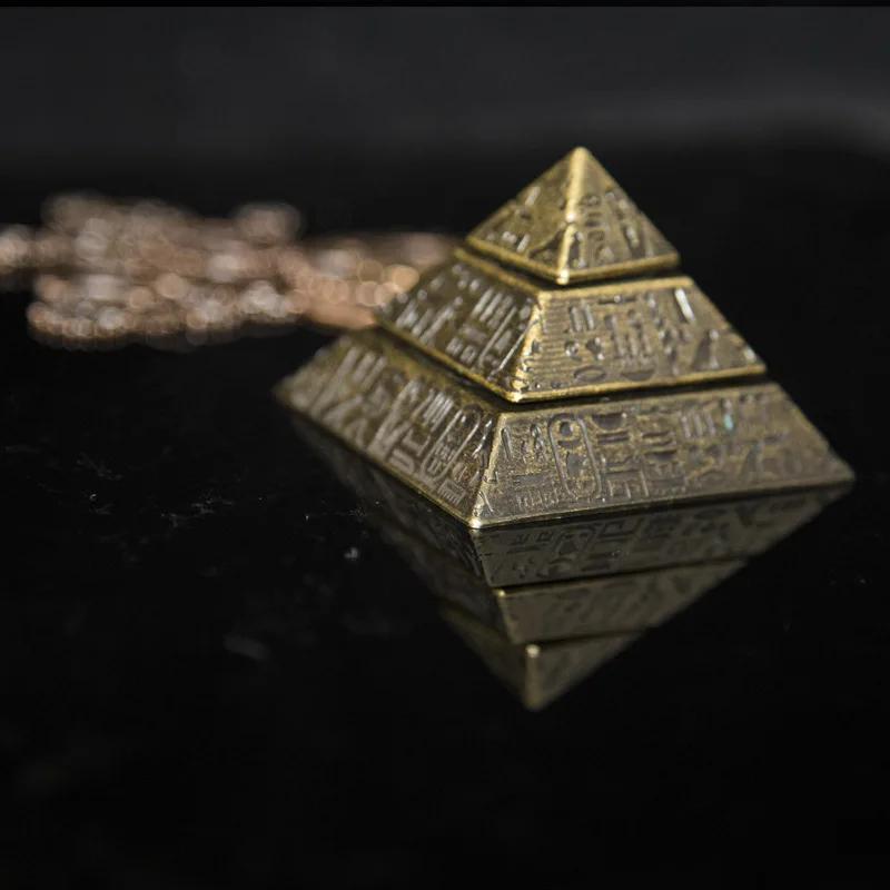 Пирамида кончик пальца гироскоп настольное украшение древнеегипетский металл ретро анти-тревожный спиннер игрушки для детей взрослые