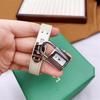 Luxury Women's Watch Unique Designer Lock Dial Leather Quartz Watch High-Quality Ladies Watch Water-Resistant Birthday Gift