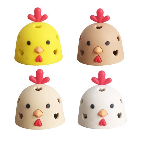 Силиконовая щетка для яиц в форме цыпленка, мягкая щетина, очиститель для яиц курицы, птицы, ручной очиститель для яиц, пятновыводитель, инструмент для мытья скруббера