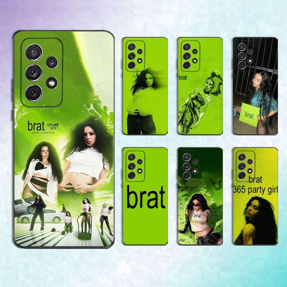 Чехол для телефона C-Charlis X-XCX BRAT Singer для Samsung S25, S24, S23, S22, S21, S20, S10, Ultra, Plus, Lite, FE, Мягкий силиконовый черный чехол