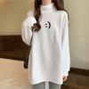 Velvet Turtleneck Long Sleeve Tops Ladies Casual Solid Color Pullovers Undershirt Loose Autumn Winter Thin T-Shirts Fashion Women's Clothing