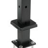 Cable Railing Post 36x1x2in L-Shaped Hole Corner Railing Post Black 1Pc