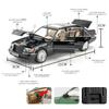 1:24 Mercedes-Benz W140 320SEL Классический автомобиль Литой сплав Модель автомобиля Звук и свет Инерционный Детская игрушка Коллекционные предметы Подарок на день рождения C335