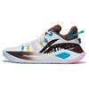 Li Ning CJ 2 Donut Удобная амортизация Легкие Отскок Низкие Баскетбольные кроссовки Мужские Белый Коричневый ABAS001-10