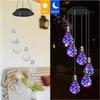 30LED & Copper Wire Colorful Lights Bulb Solar Wind Chimes Waterproof Garden Hanging Lamp Solar Windbell Light Christmas Decor