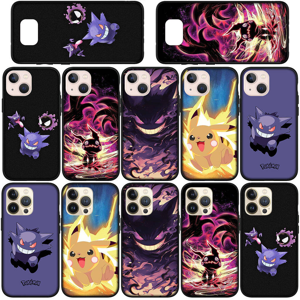 Phone Case for iPhone 17 16 15 Plus Xiaomi Poco F8 F7 X7 X6 M8 C85 C75 Redmi Note 14 12 11 13 Pro Max A4 14C 13C 15C Pikachu Pokemon GO Gengar Cover