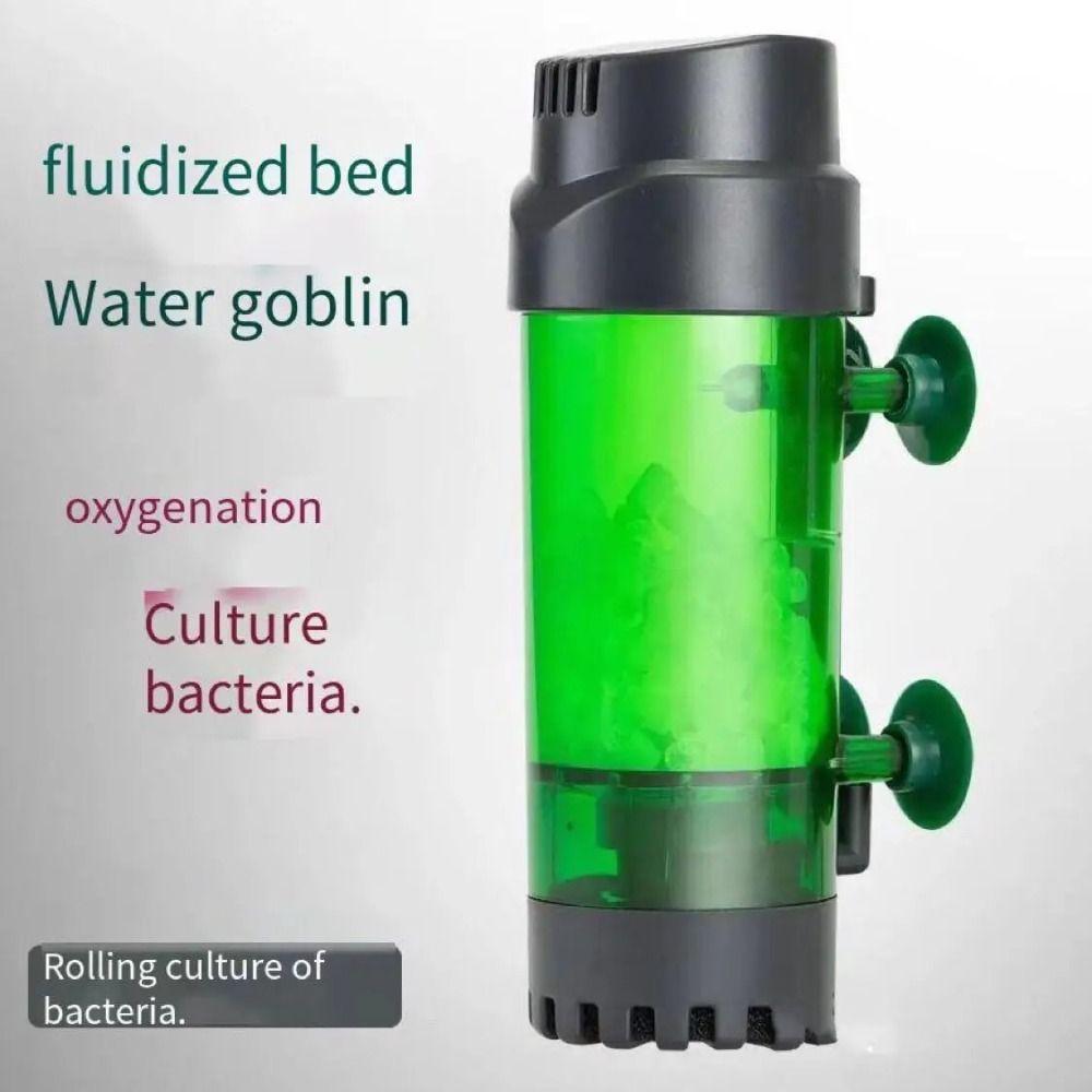 Green Fish Tank Fluidized Bed Filter Plastic Bio Sponge Filters Aquarium Filter Aquarium