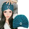 Soft Hijab Caps Winter Warm Knitted Hats Fashion Bohemia Turban for Women