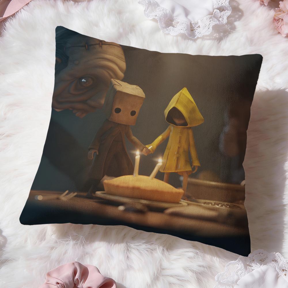 L- Little Nightmares Наволочка Премиум-Комфорт Двусторонняя Наволочка - Дизайн "Два в Одном" для Любой Комнаты и Салона Автомобиля