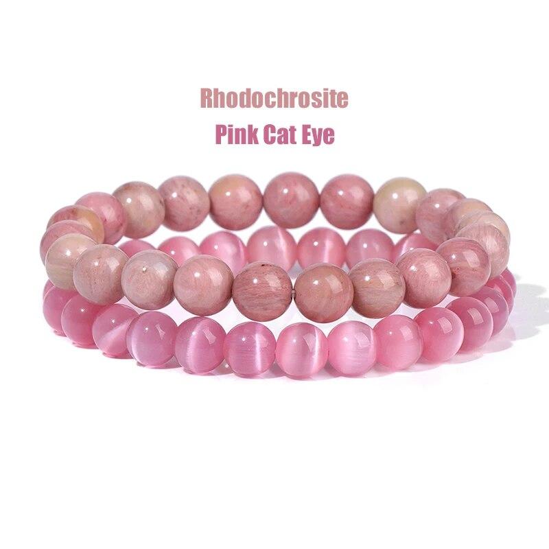 2 шт./компл. браслеты для женщин, набор браслетов из натурального камня, агаты, 8 мм, бисер, бирюзовый кристалл, браслет, мужские ювелирные изделия, исцеление