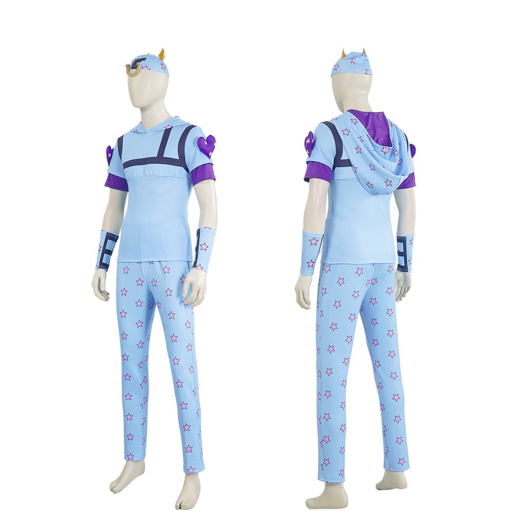 JOJO's Fantastic Adventure 7 Jonny Cos Costumes Jonas Suit Anime Character Costumes Different Rings