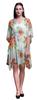 White2 Floral Tropical Leaves & Ladies Plus Size Kaftan Summer Wear Beach Coverup Kimono