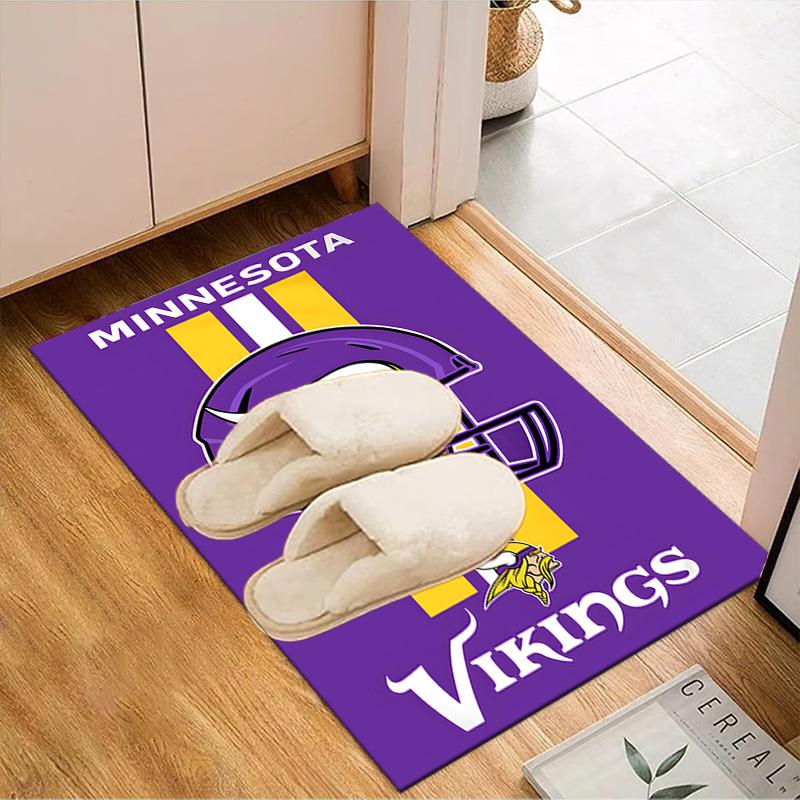 Vikings Team Spirit Rug Game Carpet, Floor Mat for Bedroom Living Room Entryway Rug, Home Decor Idea Gift for Christmas birthday