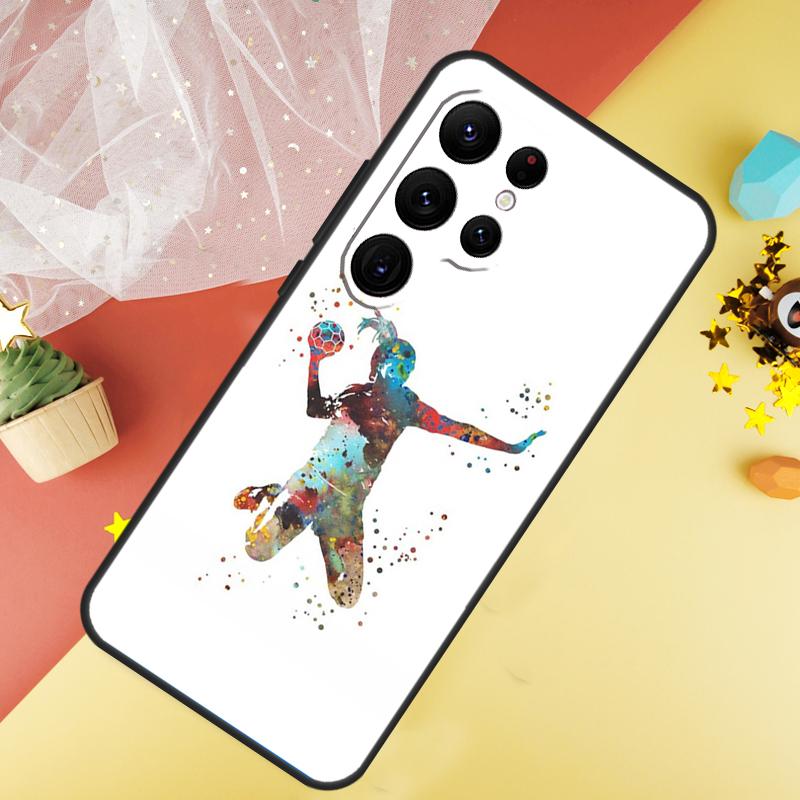 Стильный чехол Funda для игры в гандбол для Samsung Galaxy S24 Ultra S23 S22 Plus S21 S20 FE S8 S9 S10 Note 10 20 Ultra