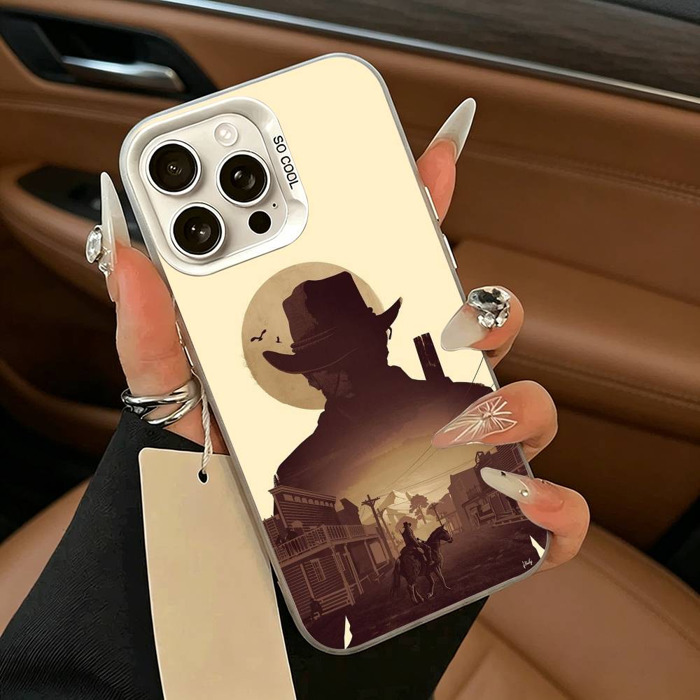 R-Красный Чехол для телефона Red Dead Redemption RDR 2 Для IPhone 17 Air 16 15 14 13 12 11 Pro Max Белый Серебристый Жесткий Чехол