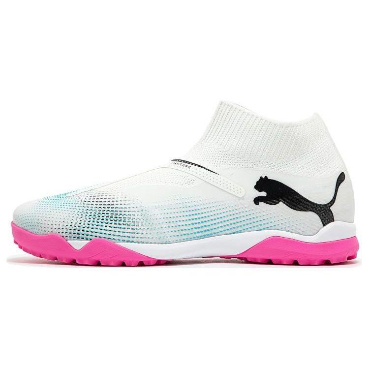 Puma Future 7.7 Match+ LL Lace-Up TT (Rubber Studs) Soccer Shoes Men Soccer Shoes White Blue 107713-01