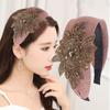 Cloth Wash Face Non Slip Wide Side Korean Head Wrap Lace Hairbands Women Hair Hoop Mother Headband