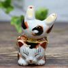 Kutani Ware Handstand Beckoning Cat Calico N-025F