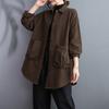Plus Size Women New Spring Blouse Basic Shirts Solid Casual Coat Button Oversize Fashion Long Sleeve Vintage Loose Tops