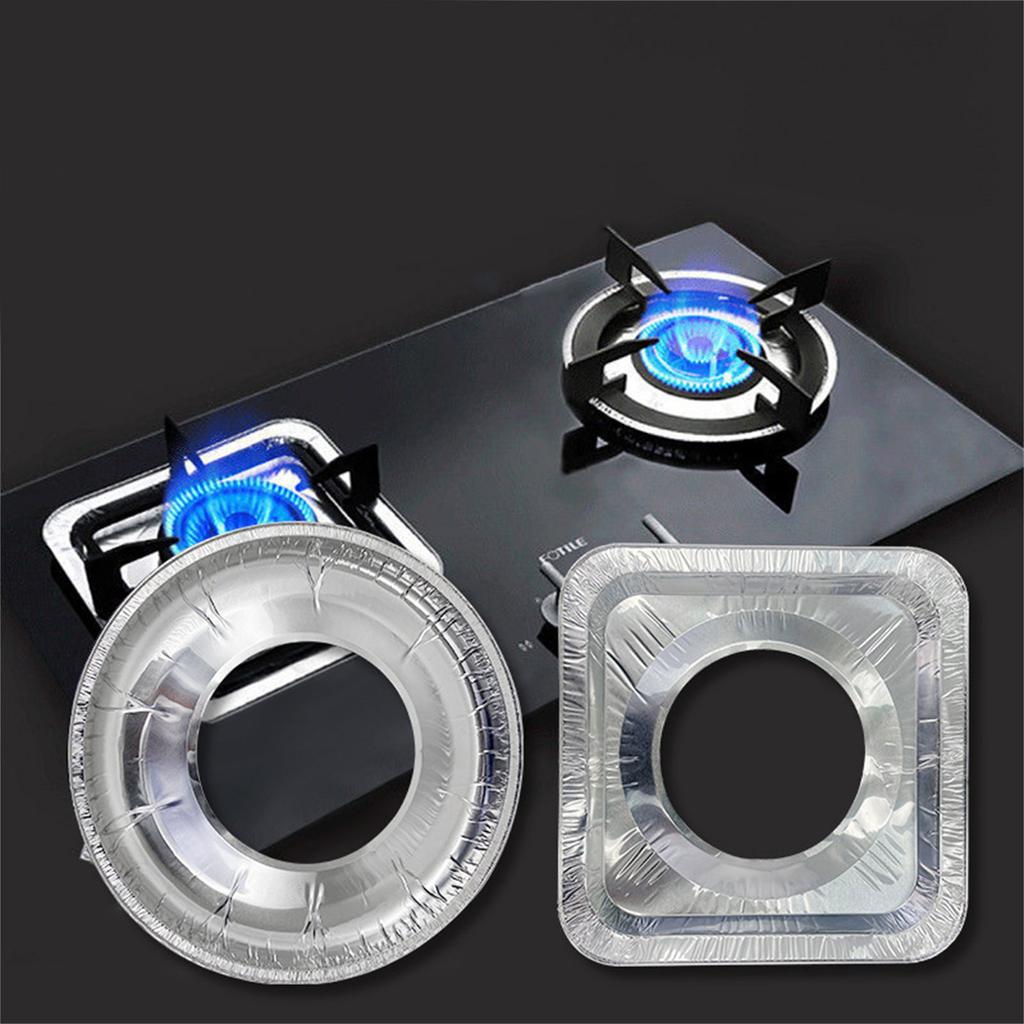 Stove Top Covers Aluminum Foil Liners Square/Round Stove Burner Covers Range Protectors for Kitchen Gas Range Top