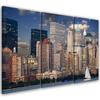 Three Piece Picture Canvas Print Panorama New York City
