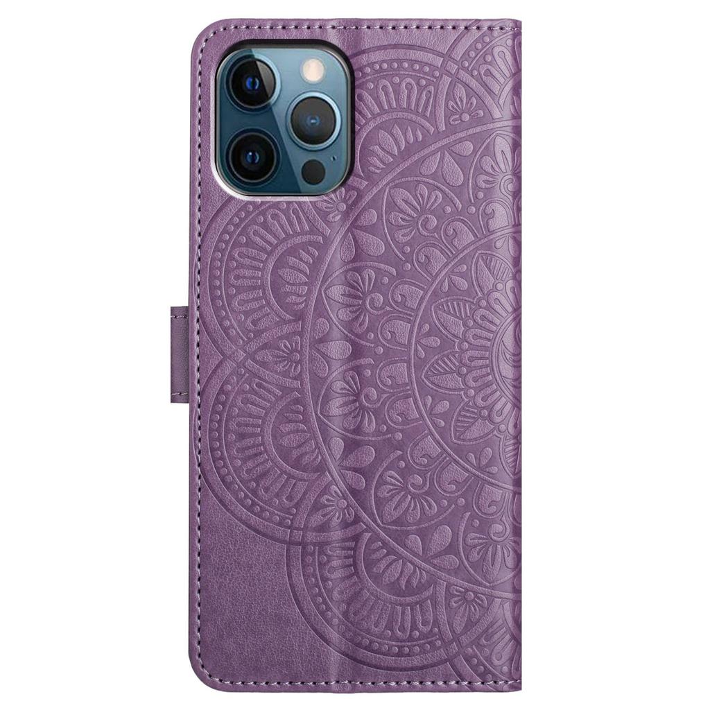For iPhone 15 Pro Max Case Flower Pattern Flip Stand Phone Protector