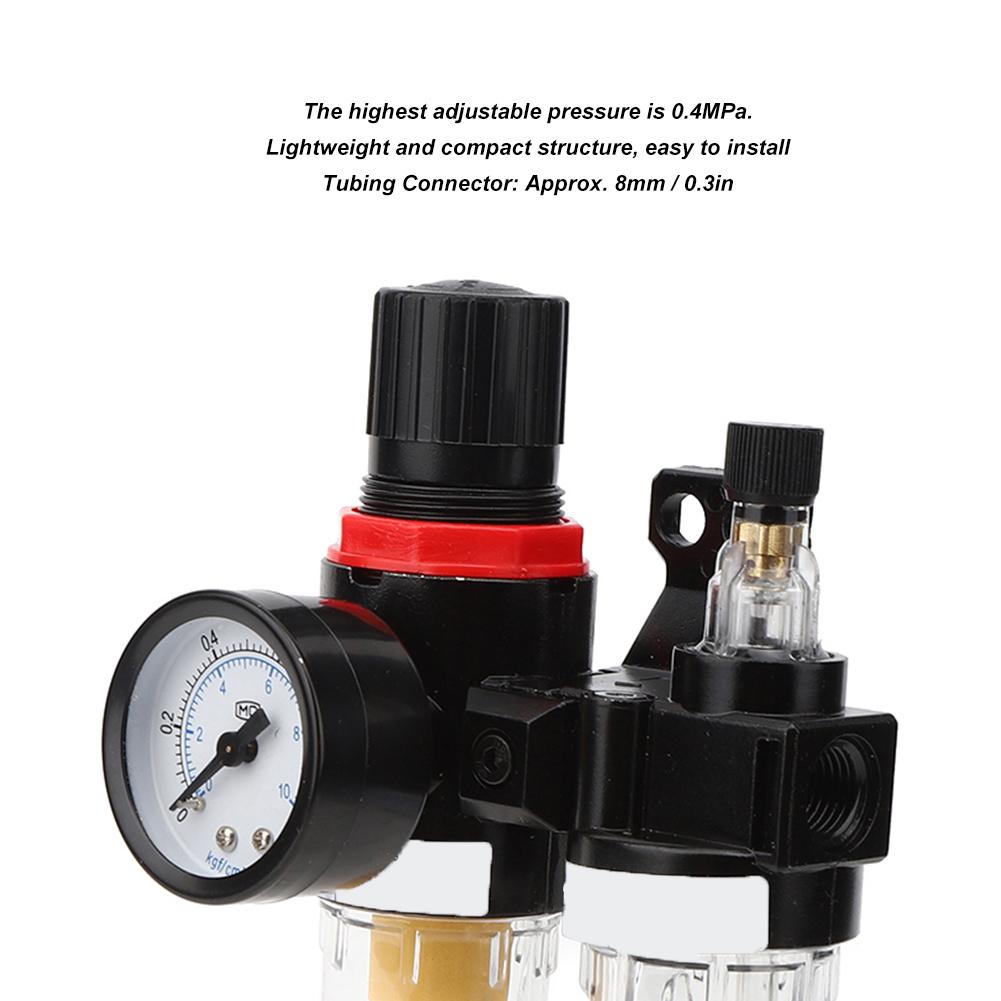 Treatment, Compressed Filter Regulator, AFC2000 Oil-water Separator Filter, 1Celsius4 Inch NPT Pressure Regulator, Gas Liquid, A essories