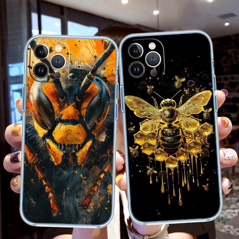 CJ11 Art Bees Cartoon Phone Case for Motorola Moto Edge 20 30 40 50 S30 Fusion Ultra Pro Neo Lite + G200 G23