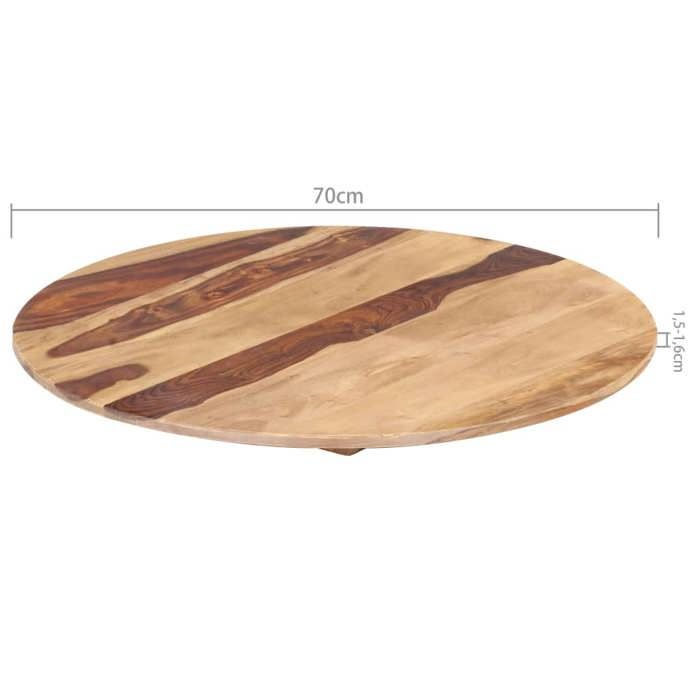 Table Top Solid Wood Round 15-16 Mm 70 Cm