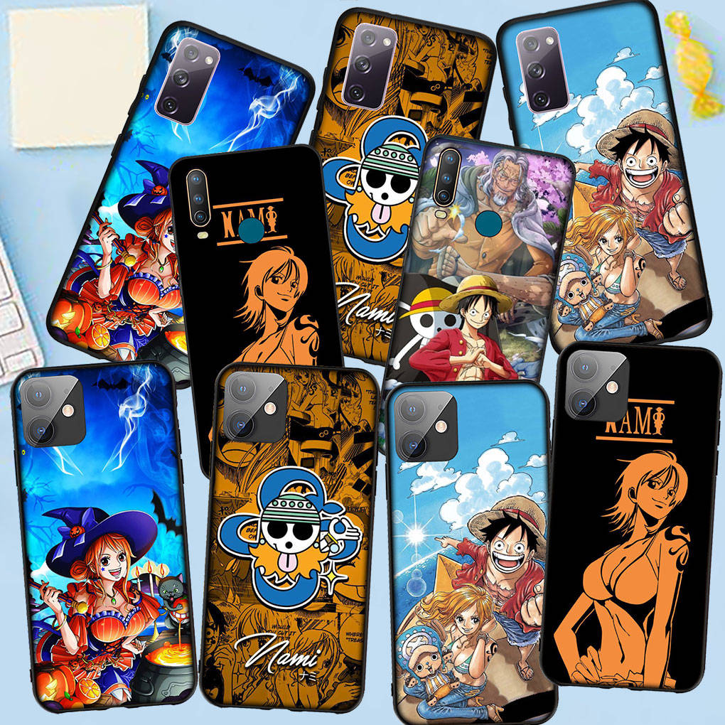 Чехол для телефона Samsung Galaxy S25 S24 S23 iPhone 16 15 Xiaomi Redmi Note 14 13 12 16E 11 Pro Max XR OPPO Moto Huawei Nami Poster Luffy One Piece Cover