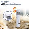 Dog Hair Remover Brush Electric Pet Flea Comb, Grooming with Suction, 3-in-1 Rechargeable Cat Small Collector Tool 360 Degree Rotating