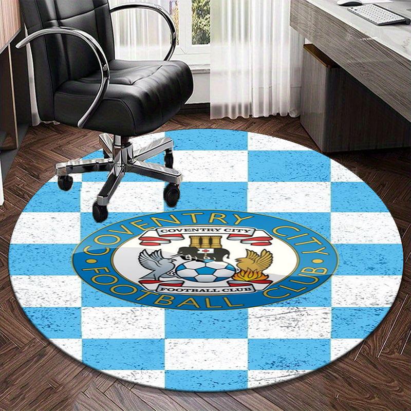 1PC round rug Newcastle United Crest Printed Round Area Rug ,Rug For Home Office, Round Chair Rug, Decorative Carpet Fan gifts Christmas gift