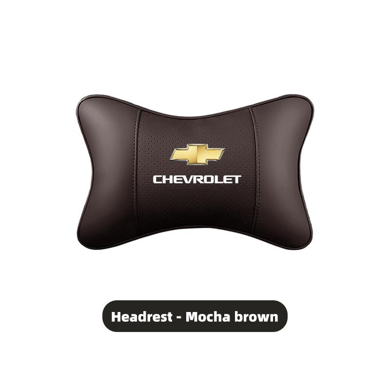 Car Leather Seat Headrest Neck Pillow Head Cushioning For Chevrolet Cruze Spark Captiva Suburban Camaro Malibu Silverado Tahoe