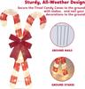 JOYFY Lighted Candy Cane Christmas Decorations 50 Pre-Lit LED Warm White Candy Canes Lights for Christmas Yard Decor Ornaments