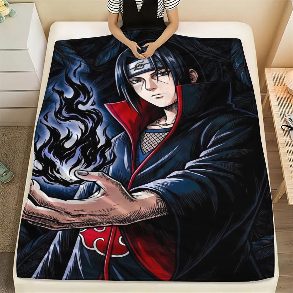 Itachi Uchiha Travel Friendly Flannel Blanket, Warm Printed Blanket for Home Bedroom, Sofa, Bed and Picnic Gathering.-TING