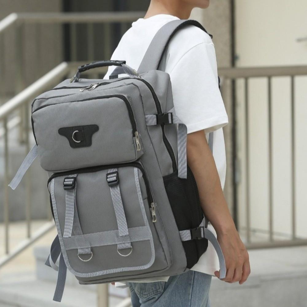 Унисекс 60л Мужской Рюкзак Водонепроницаемый Износостойкий Для Походов На Открытом Воздухе С Множеством Пряжек Большой Вместимости Для Поездок На Работу Треккинга