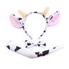 Animal Costume Ears Headband Tail Bow Tie Set for Toddlers And Kids Adjustable Plush Animal Costume for Halloween Cosplay Performance
