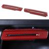 2pcs Inner Door Armrest Cover Trim Accessories For Ford Mustang 2015+ Red Carbon