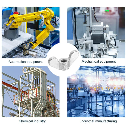 PATIKIL M6 Wing Nuts, 304 Stainless Steel, Smooth Finish, for Fastening Parts, Repair, Manufacturing, and Engineering, 8 Pieces