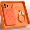 Роскошный Чехол для Телефона из Жидкого Силикона с Ремешком-Шнурком Для iPhone 17 16 15 14 13 Pro Max Для Magsafe Магнитный Защитный Ремешок Мягкая Задняя Крышка
