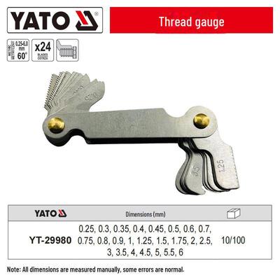 Инструмент для измерения резьбы метрической и дюймовой YATO