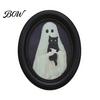 Niche Halloween Wall Decorations Ghost Art, Cute Table Sign, Vintage Oval Framed Decor Picture, Decorative Art for Mantel Living Room Bedroom